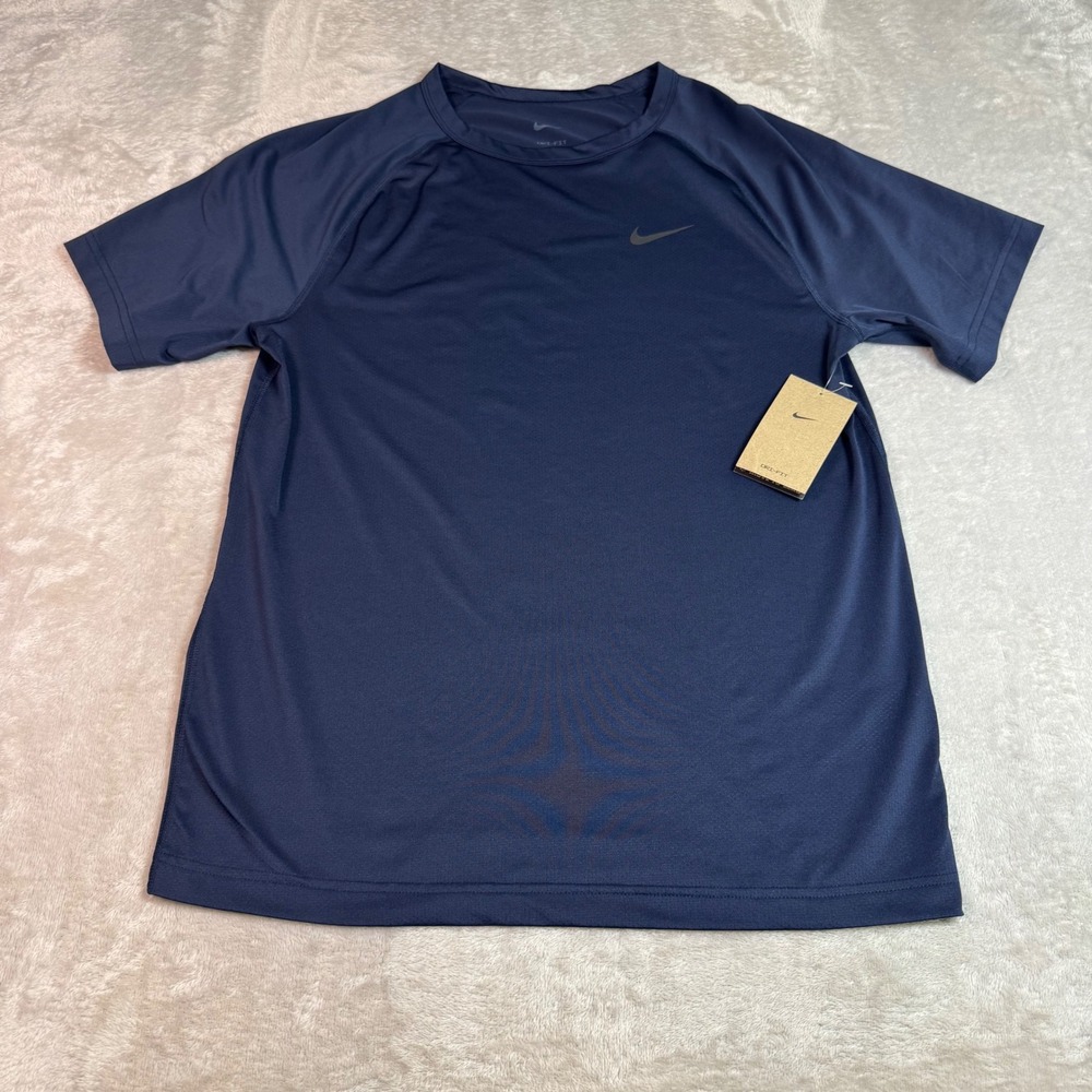 NWT Nike Mens S Training Dri-FIT Short Sleeve Performance Athletic Shirt Blue